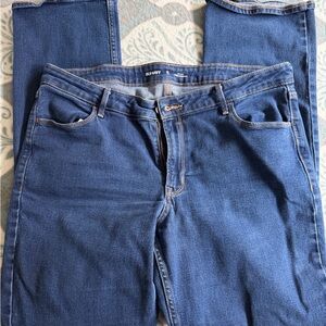 Old Navy Mid-Rise Dark Blue Boot-Cut Jeans